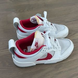 Nike Dunk low Disrupt sneakers in “white gym red”